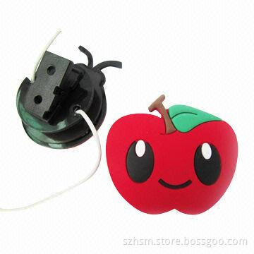 PVC Toy Earphone Cable Holder, Customized Designs are Accepted